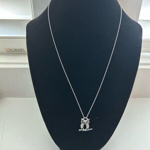 Sterling Silver Owl Necklace